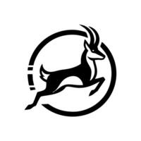 Antelope logo design vector