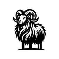 sheep logo design. illustration of black sheep vector