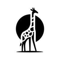 Giraffe animal logo design, logo illustration vector