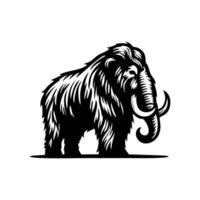 mammoth animal logo design. Tough black mammoth design. illustration design vector