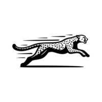 Cheetah logo.Running cheetah animal logo vector