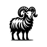 sheep logo design. illustration of black sheep vector