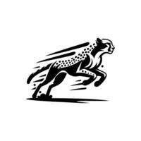 fast running cheetah animal logo. cheetah logo design vector