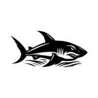 Black Shark logo design vector