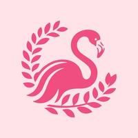 flamingo bird logo design, flamingo bird illustration, beautiful and elegant flamingo bird design vector