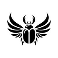 Horn beetle logo design. horn beetle logo illustration. vector