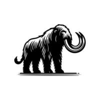 mammoth animal logo design. Tough black mammoth design. illustration design vector