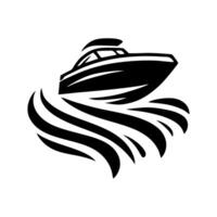 velocidad barco logo icono diseño. velocidad barco ilustración vector