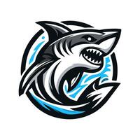 Black Shark logo design vector