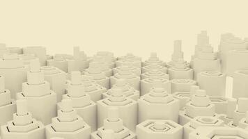 3d Columns move in waves. Design. Columns of different sizes move in waves on isolated background. Matryoshka effect with moving columns video