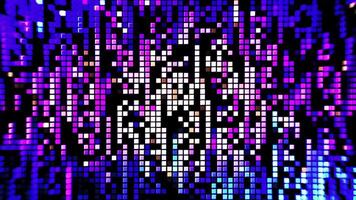 Abstract retro pixelated geometric background, seamless loop. Motion. Small flowing lines of squares imitating old fashioned games. video