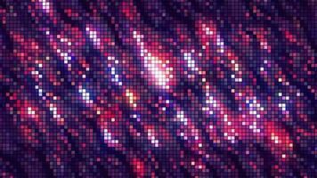 Colorful pink and purple shimmering mosaic tiles of pink and purple colors, seamless loop. Motion. Bright sequins flowing texture resembling fabric. video