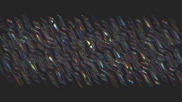Beautiful glass shapes with beautiful shining lights, seamless loop. Motion. Colorful glowing glass fragments with bright light reflection. video