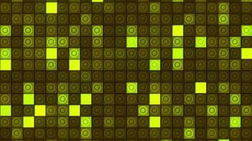 Disco background with shimmering squares and dots. Motion. Colorful shimmering squares in retro disco style. Glowing mosaic squares with dots video