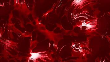 Abstract colorful spinning and transforming texture, seamless loop. Motion. Red and white beautiful substance. video