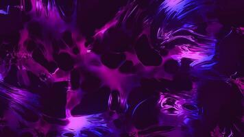 een Purper klodder in abstractie. beweging.neon vlekken van Purper tinten gemaakt in animatie. video