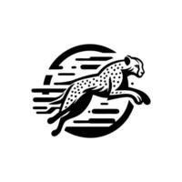 Cheetah logo.Running cheetah animal logo vector