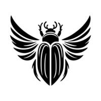 Horn beetle logo design. horn beetle logo illustration. vector