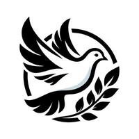 The dove logo design is elegant and luxurious. Dove logo design vector