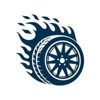 Tire logo. Tires logo design template. silhouette wheel vector