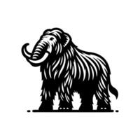 mammoth animal logo design. Tough black mammoth design. illustration design vector