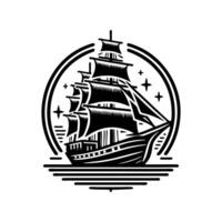 pinisi ship illustration, pinisi ship silhouette vector