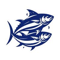 Tuna icon logo. tuna logo design illustration vector