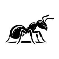 Black ant logo design. design illustration of a black silhouette ant vector