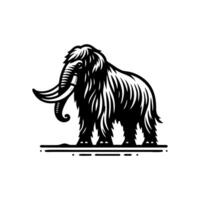 mammoth animal logo design. Tough black mammoth design. illustration design vector