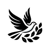 The dove logo design is elegant and luxurious. Dove logo design vector