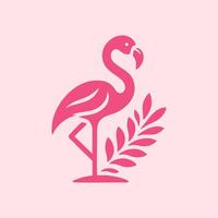 flamingo bird logo design, flamingo bird illustration, beautiful and elegant flamingo bird design vector