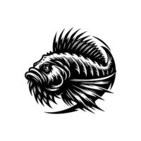 fish predator logo design. goliath logo design inspiration vector