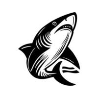 Black Shark logo design vector