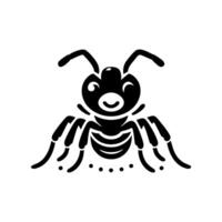 Black ant logo design. design illustration of a black silhouette ant vector