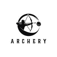 Archer Logo Designs concept, Archery Silhouette Logo designs , Archer Sport logo vector