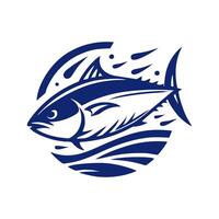 Tuna icon logo. tuna logo design illustration vector