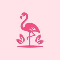 flamingo bird logo design, flamingo bird illustration, beautiful and elegant flamingo bird design vector