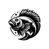 fish predator logo design. goliath logo design inspiration vector