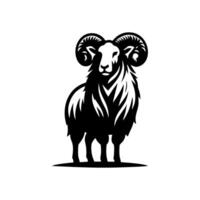 sheep logo design. illustration of black sheep vector