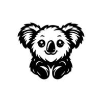 coala logo diseño ilustración. coala . coala icono mascota diseño vector