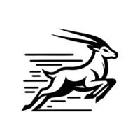 Springbok logo. springbok illustration. springbok wild animal vector