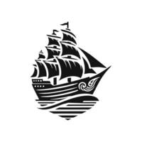 pinisi ship illustration, pinisi ship silhouette vector