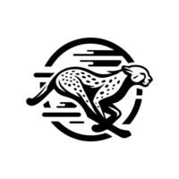 Cheetah logo.Running cheetah animal logo vector