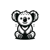 Koala logo design illustration. Koala . koala icon mascot design vector