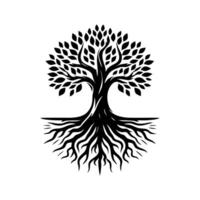 black tree logo design inspiration vector