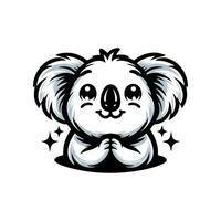 Koala logo design illustration. Koala . koala icon mascot design vector