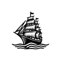 pinisi ship illustration, pinisi ship silhouette vector