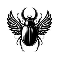 Horn beetle logo design. horn beetle logo illustration. vector