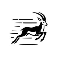 Springbok logo. springbok illustration. springbok wild animal vector