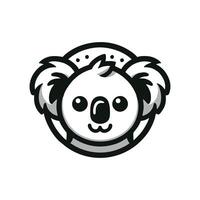 Koala logo design illustration. Koala . koala icon mascot design vector